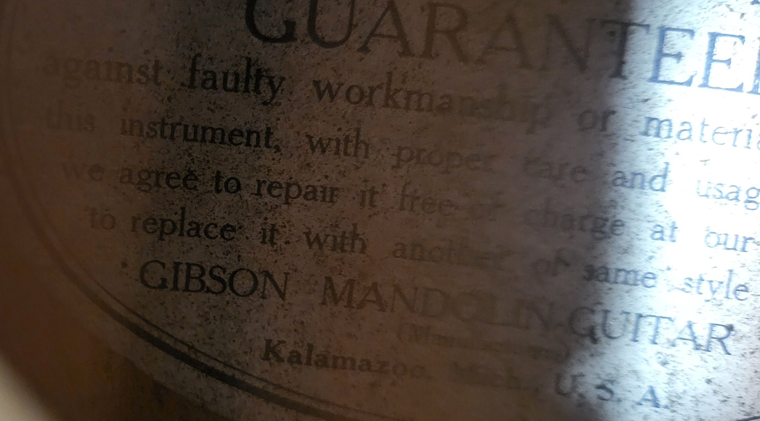 Gibson Model A Mandolin Pre Loved