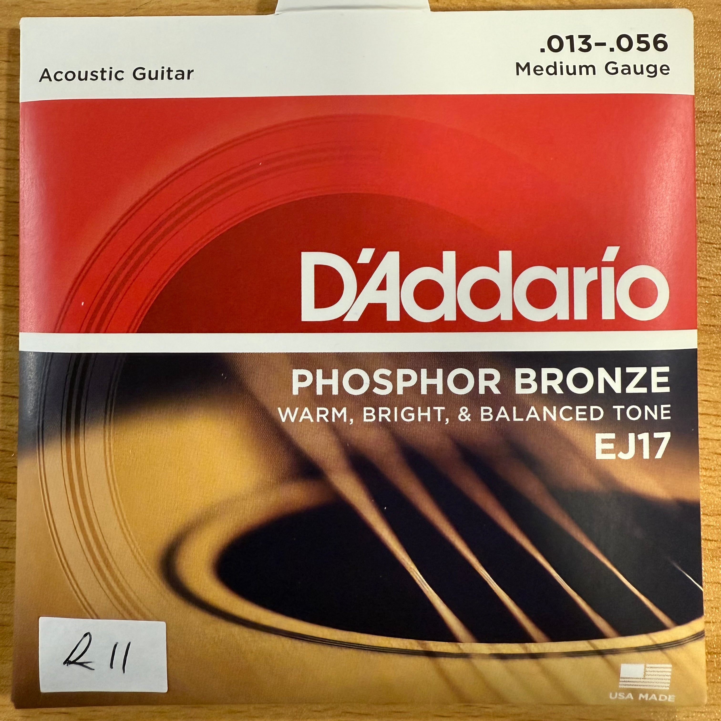 D'ADDARIO EJ17 PHOSPHOR BRONZE 13-56 MEDIUM SET