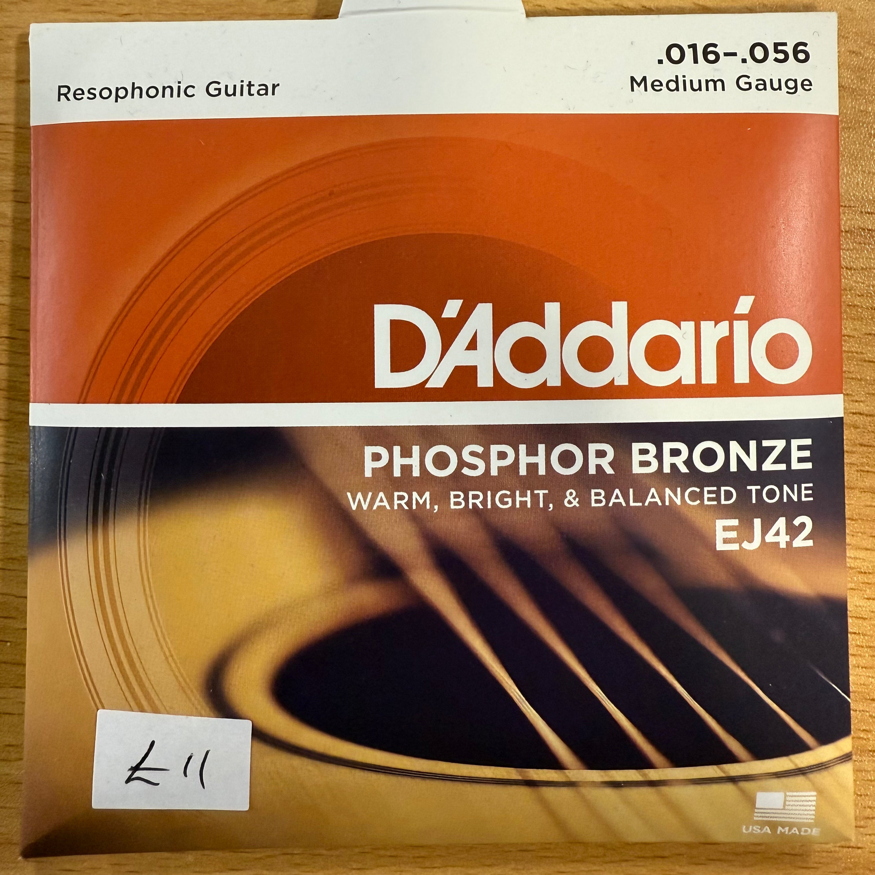 D' Addario EJ42 Set Resophonic Guitar 16-56 Strings