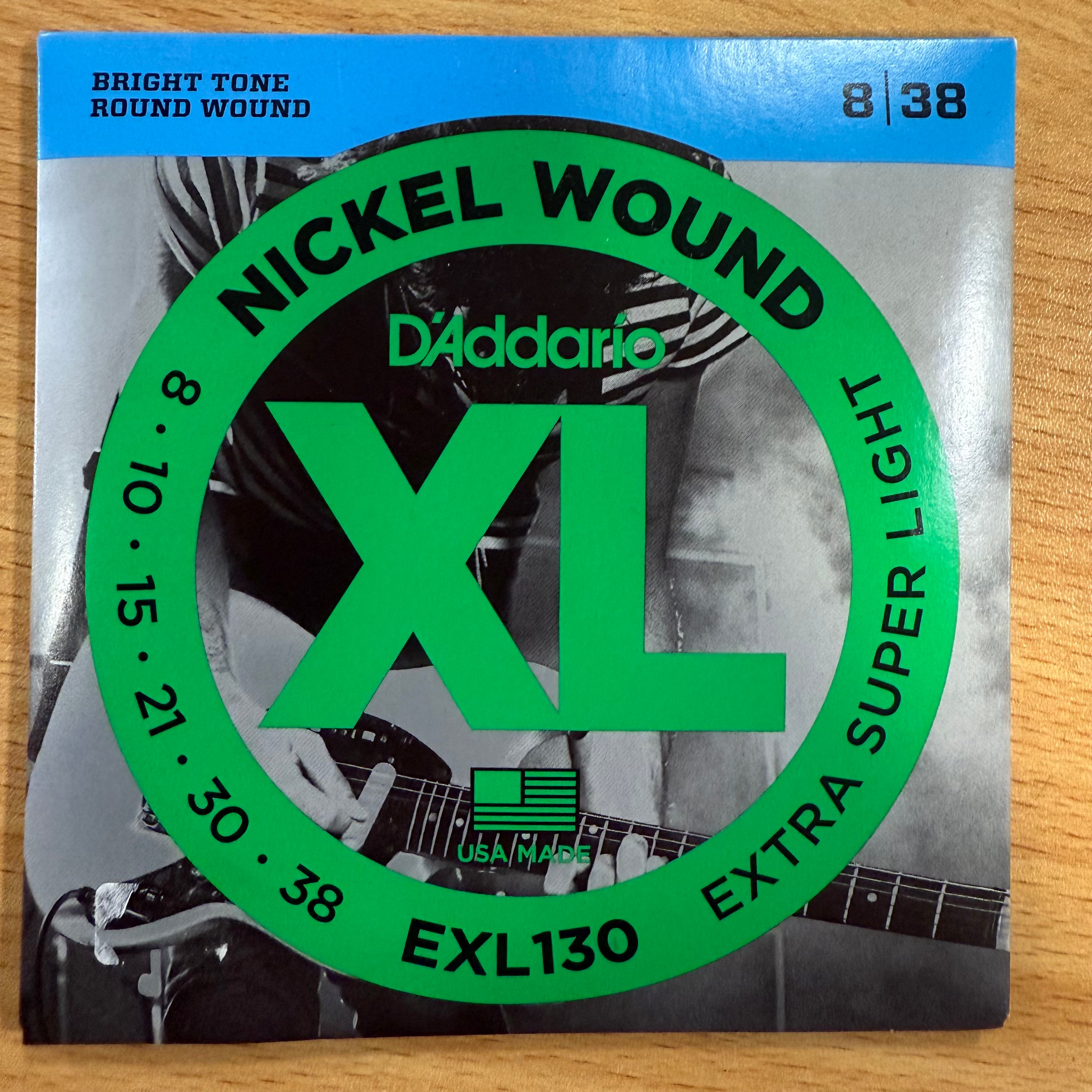 D'Addario EXL130 Nickel Wound 8-38 Electric Guitar Strings, Super Light