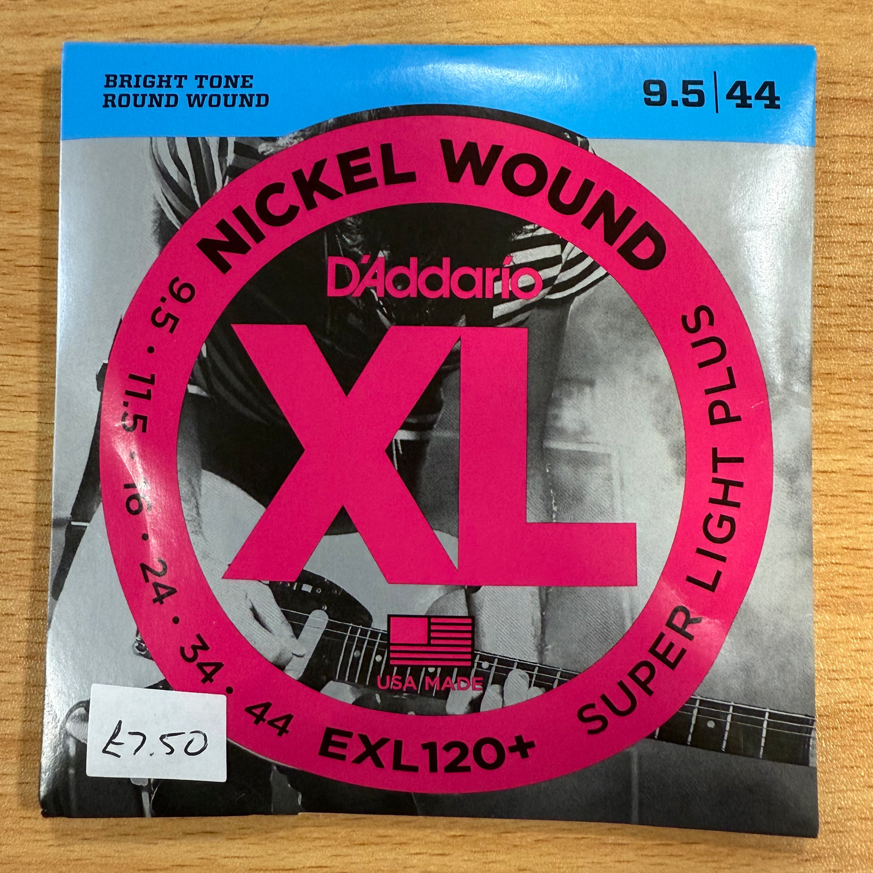 D'ADDARIO EXL120+ ELECTRIC GUITAR STRINGS, SUPER LIGHT PLUS
