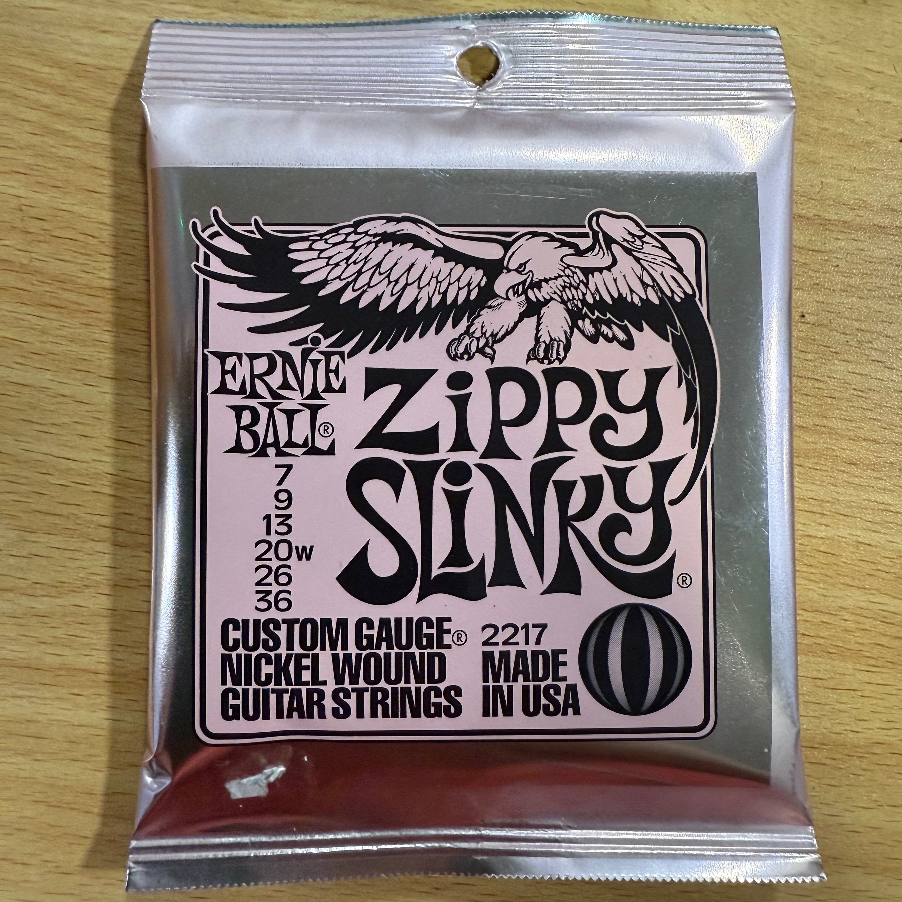 Ernie Ball Zippy Slinky Nickel Wound Electric Guitar Strings 7 - 36 Gauge