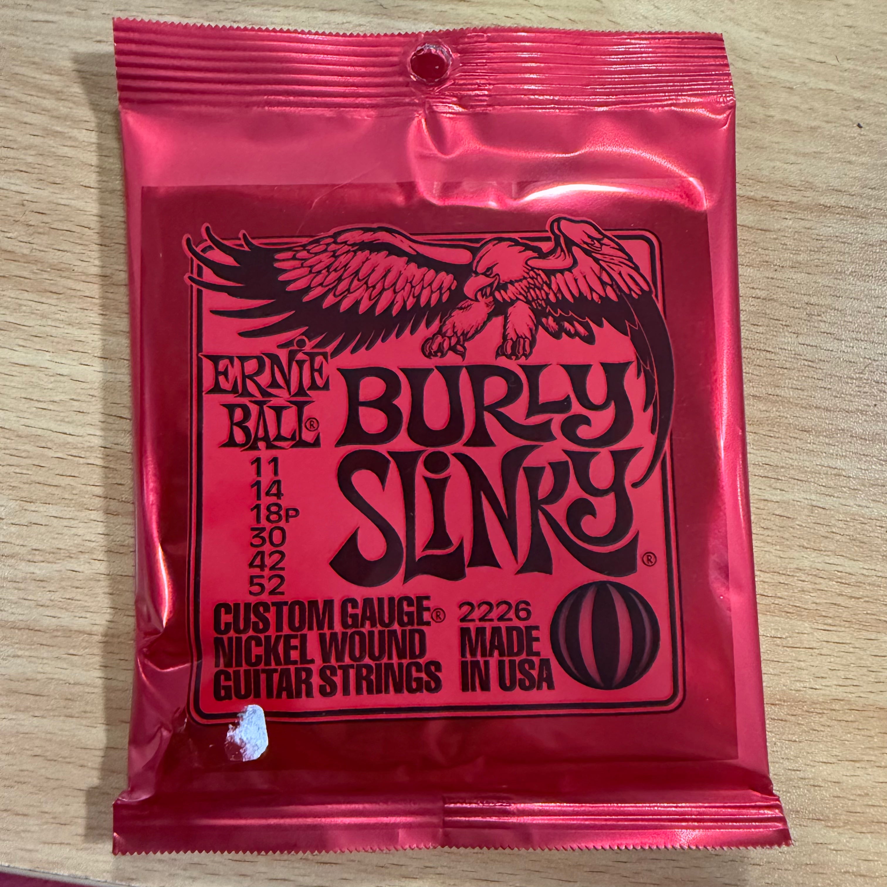 Ernie Ball Burly Slinky 2226 Nickel Guitar Strings Set, 11-52