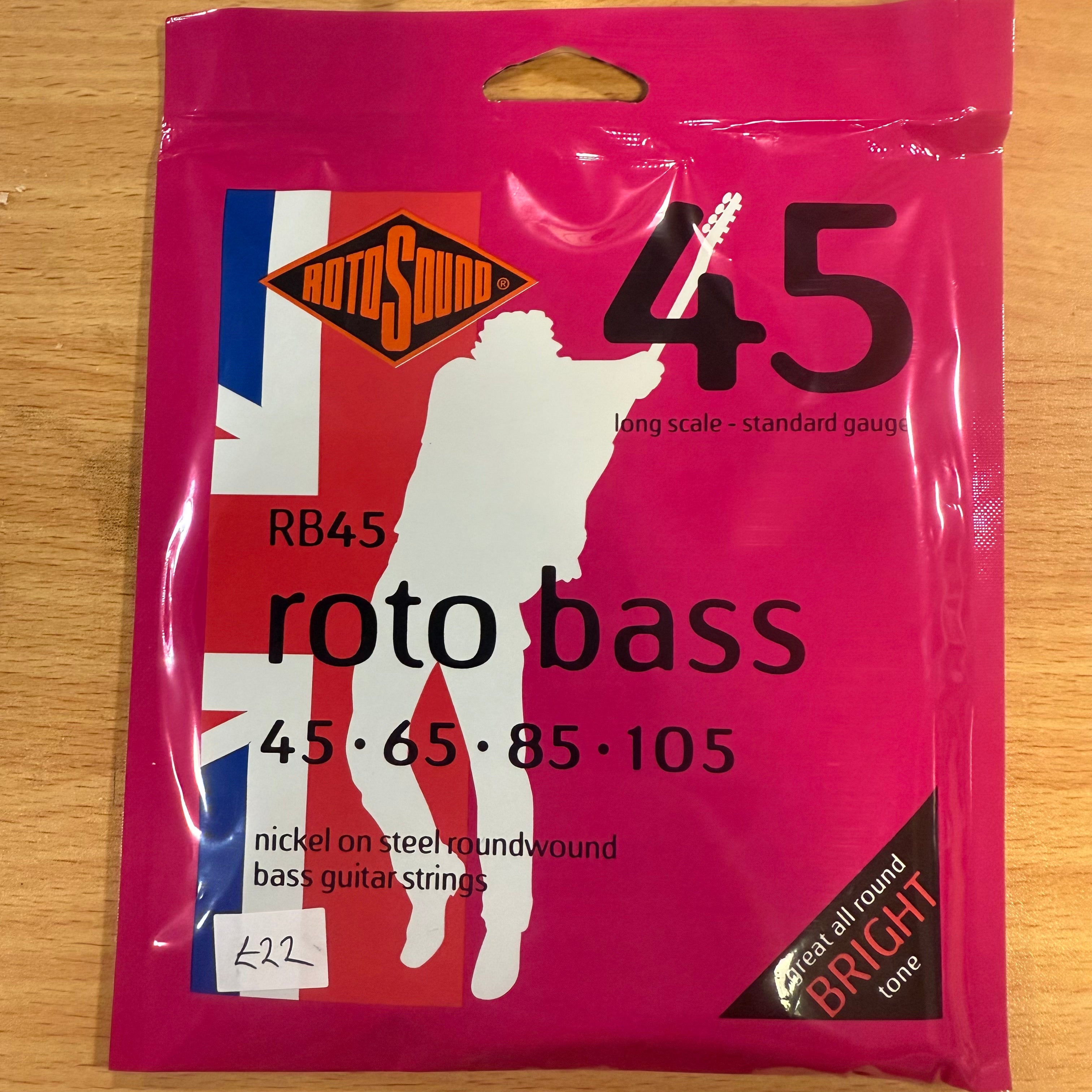 Rotosound ROTO BASS Nickel Round Wound 45-105 Bass Guitar Strings, Long Scale [RB45]