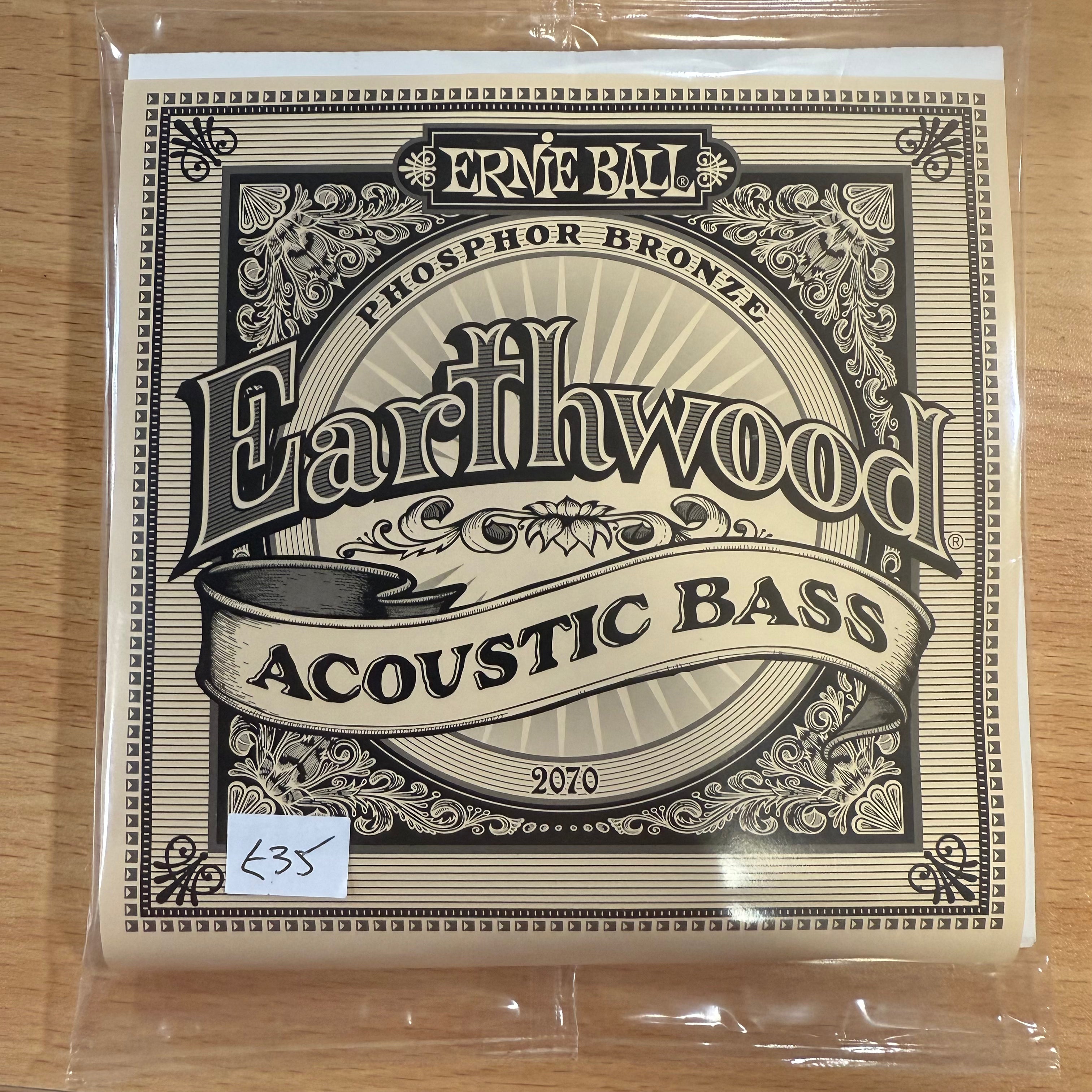 Ernie Ball Earthwood Phosphor Bronze 45-95 Acoustic Bass Guitar Strings, Long Scale