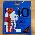 Rotosound RH10 ROTO Blues Nickel Wound 10-52 Electric Guitar Strings, Light Top/Heavy Bottom