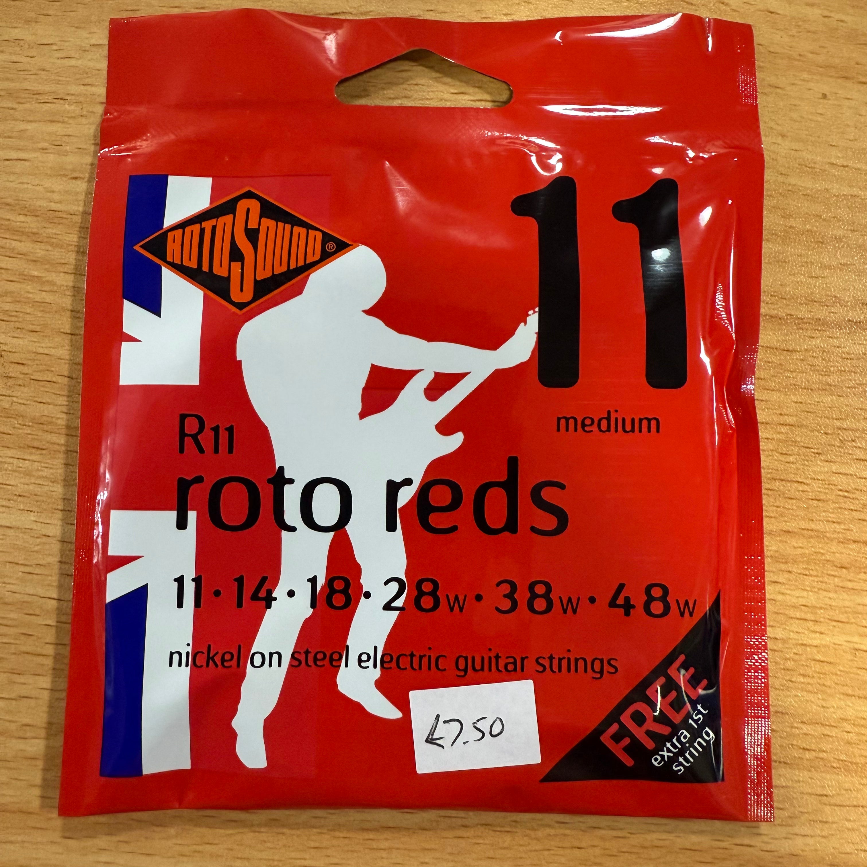 Rotosound R11 Roto Red Nickel Electric Guitar Strings, 11-48