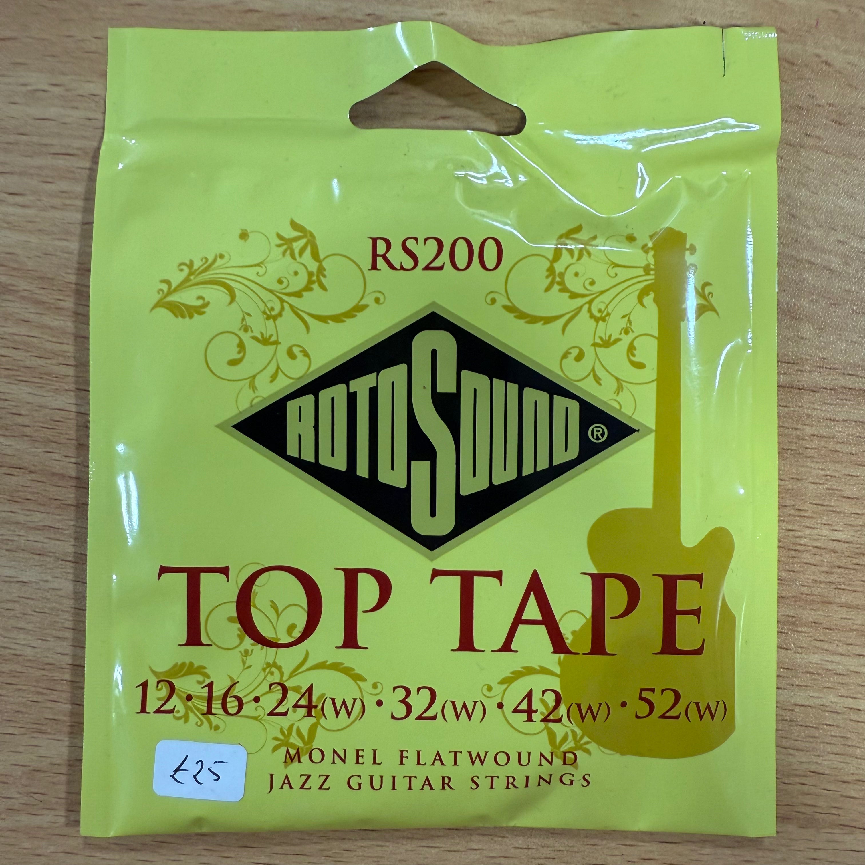 Rotosound RS200 Top Tape Monel Flatwound 12-52 Electric Guitar Strings