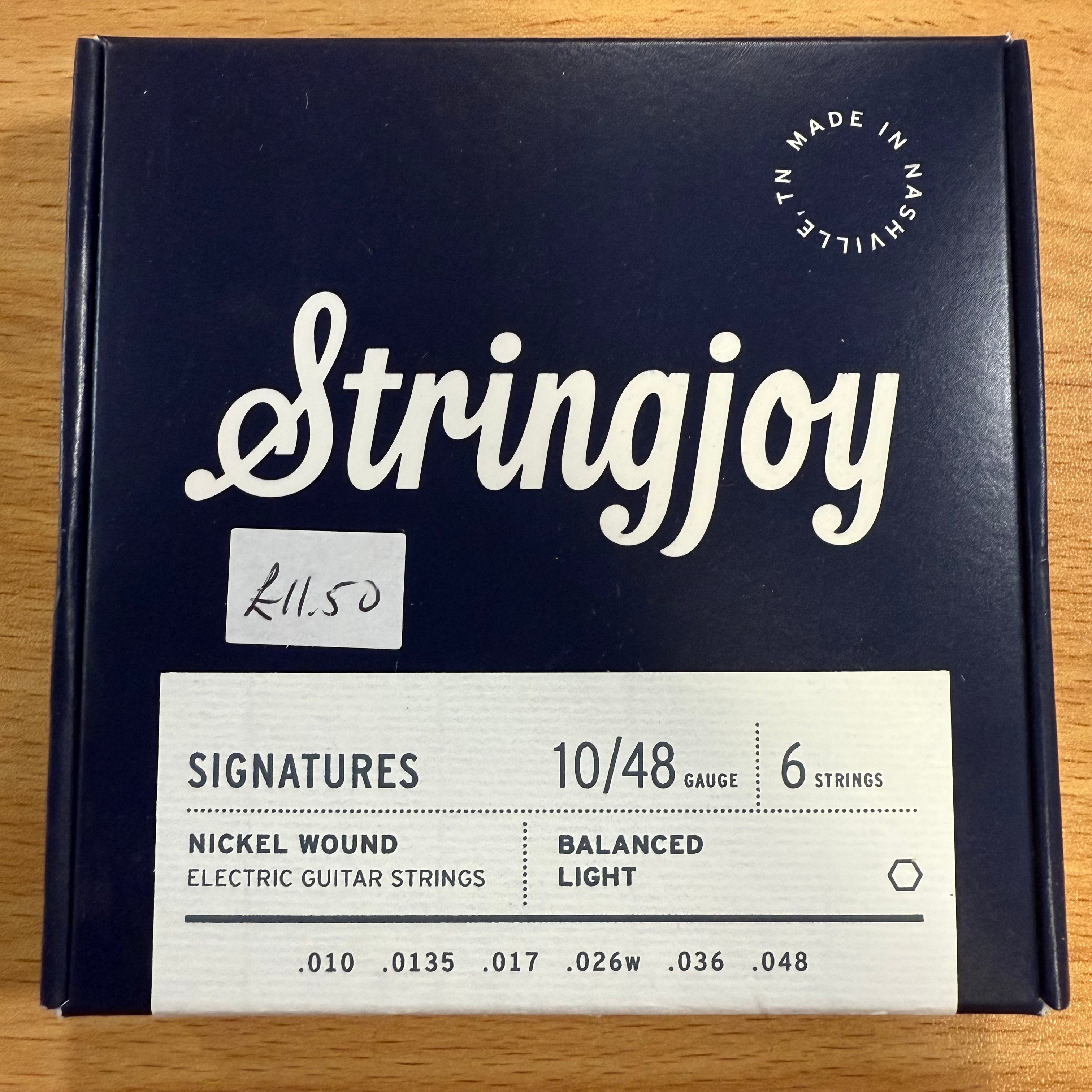Stringjoy Signatures Nickel Wound 10-48 Electric Guitar Strings, Balanced Light