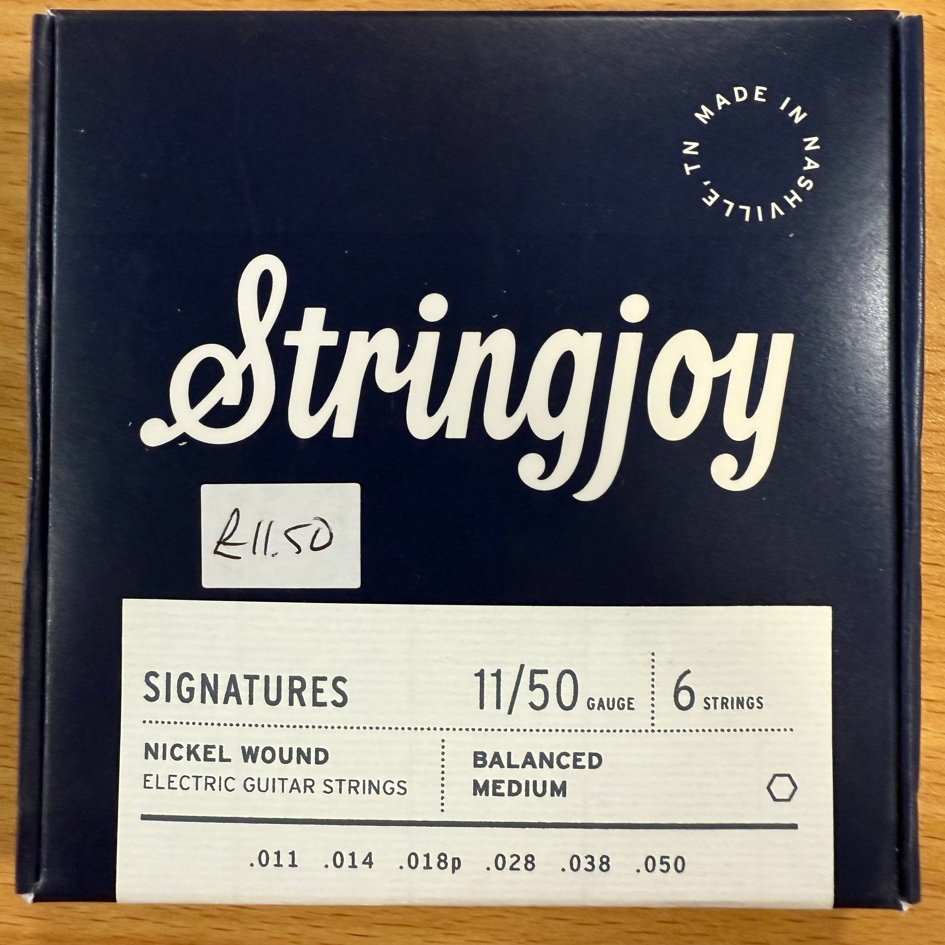 Stringjoy Signatures Nickel Wound 11-50 Electric Guitar Strings, Balanced Medium
