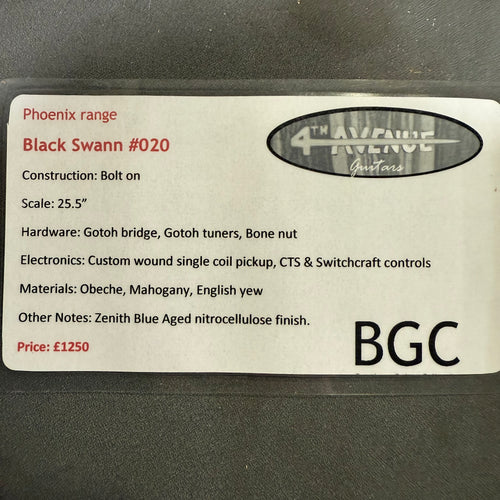 4th Avenue Guitar Black Swan