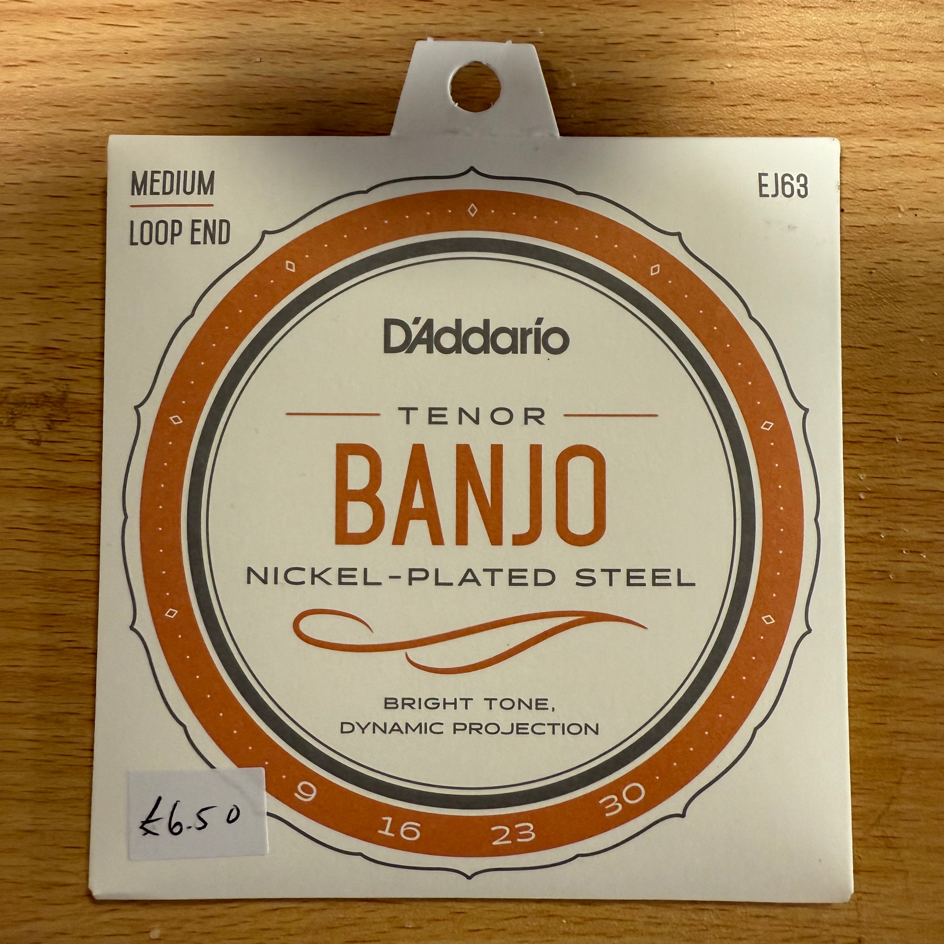 D'Addario EJ63 Tenor Banjo Nickel