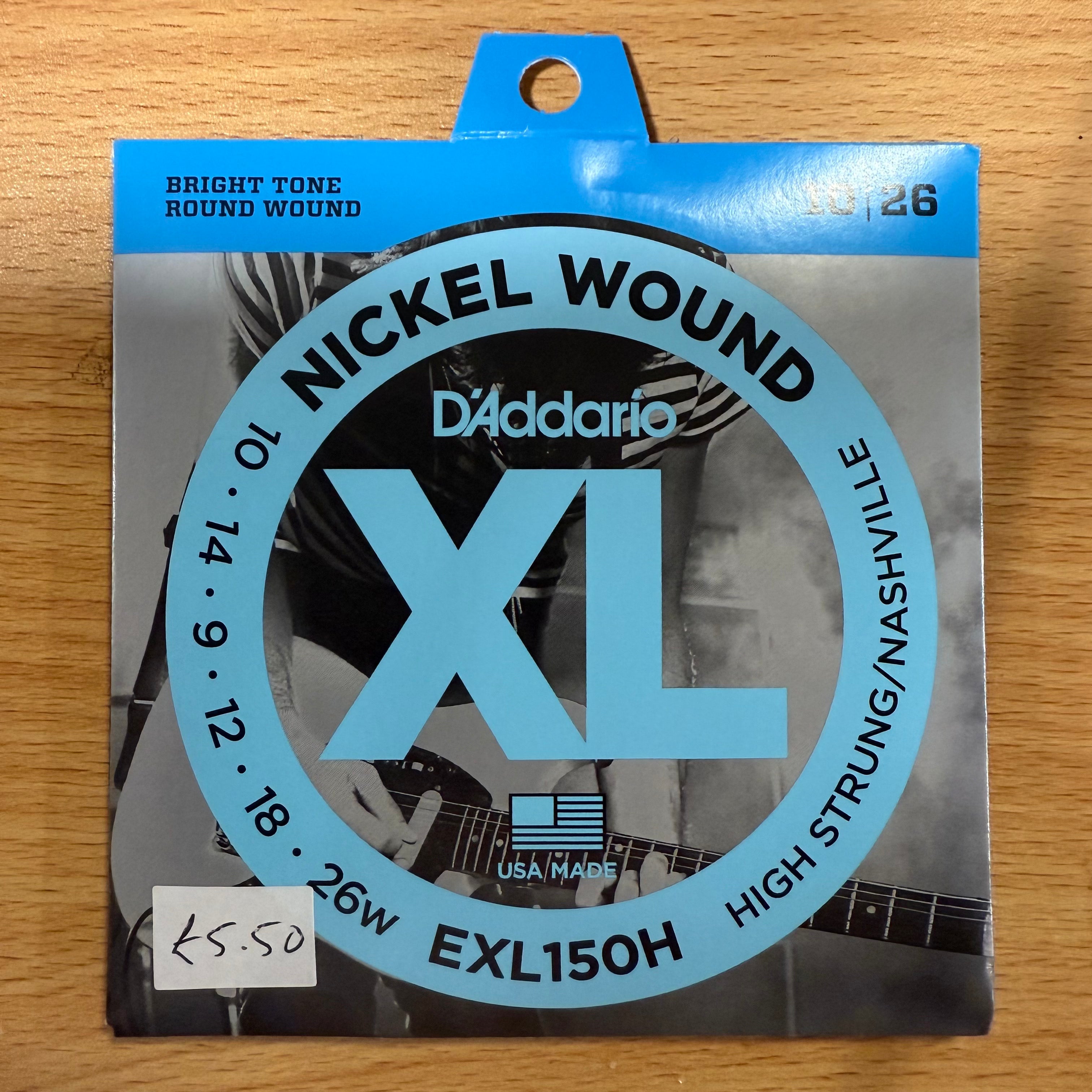 D'Addario EXL150H Nickel Wound Electric Guitar Strings, High-Strung/Nashville Tuning, 10-26