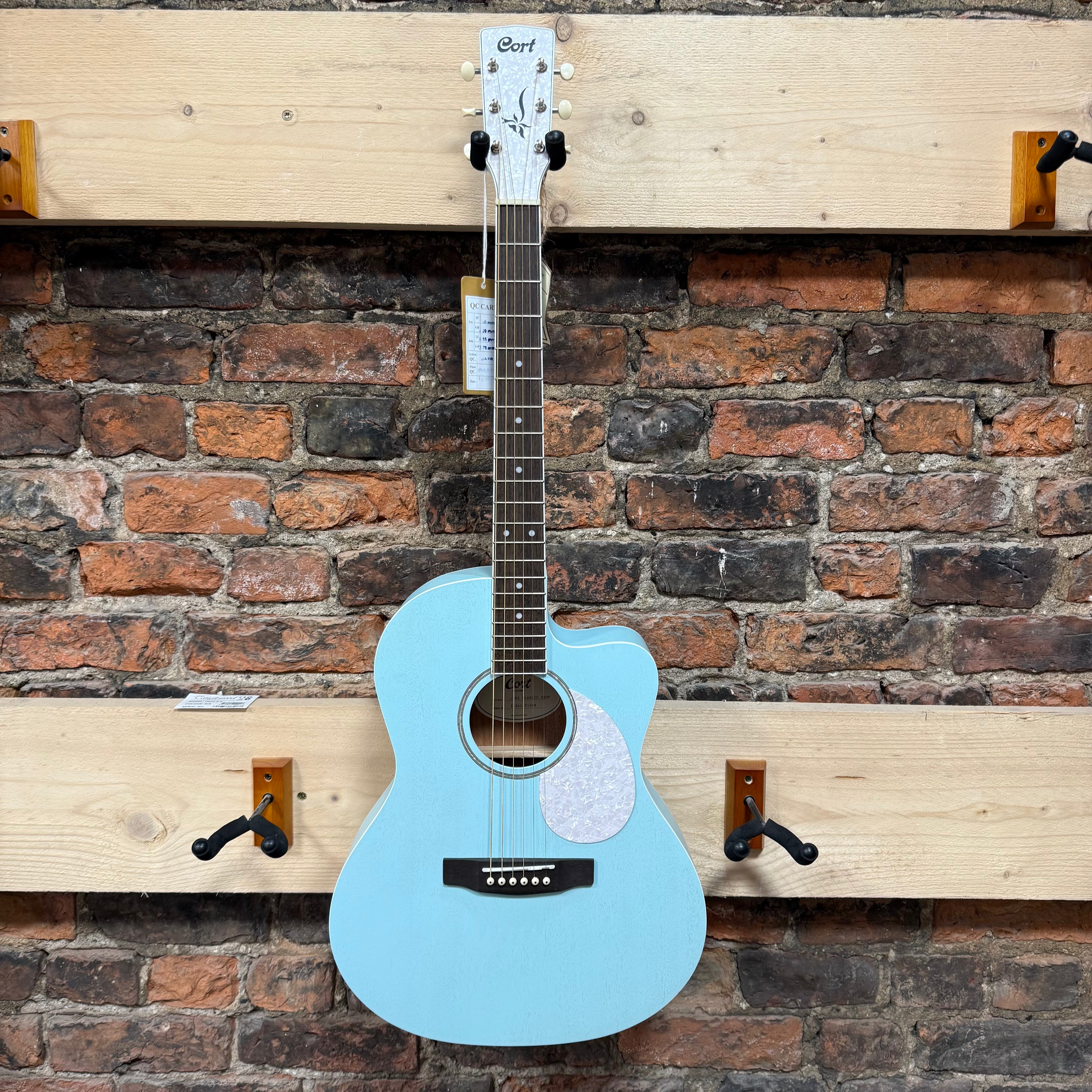 Cort Jade Classic Electro Acoustic, Sky Blue Open Pore
