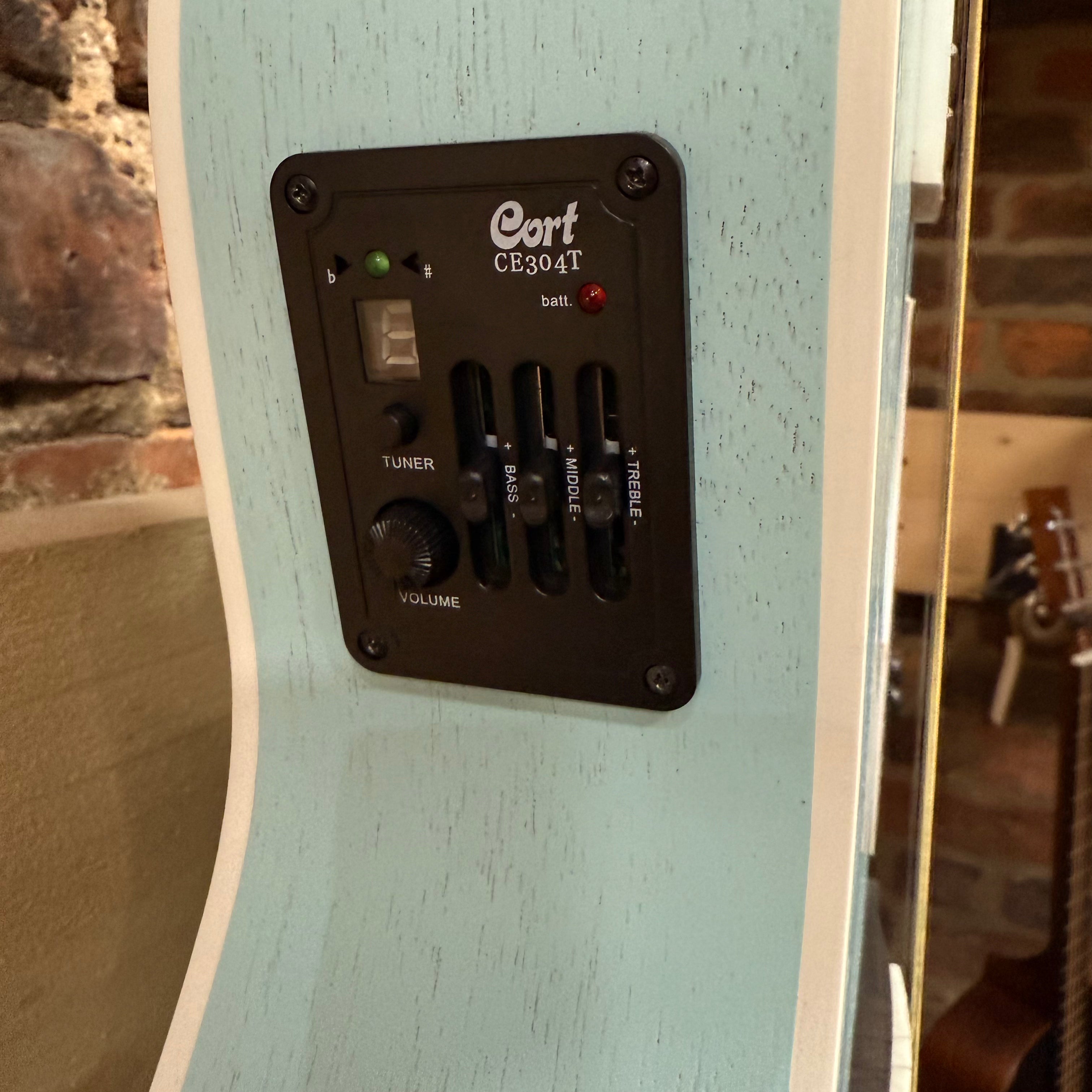 Cort Jade Classic Electro Acoustic, Sky Blue Open Pore
