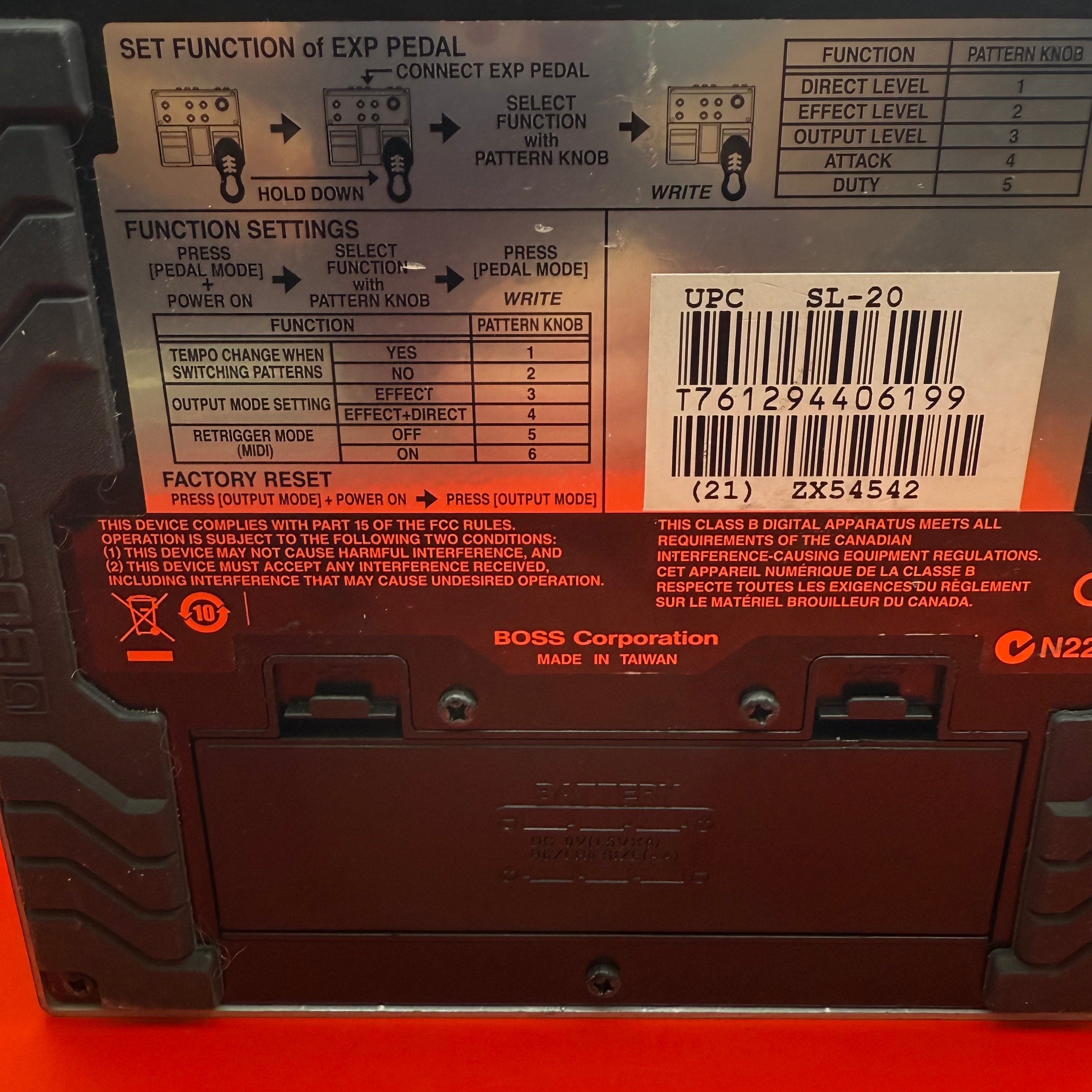 Boss SL-20 Pre-Loved