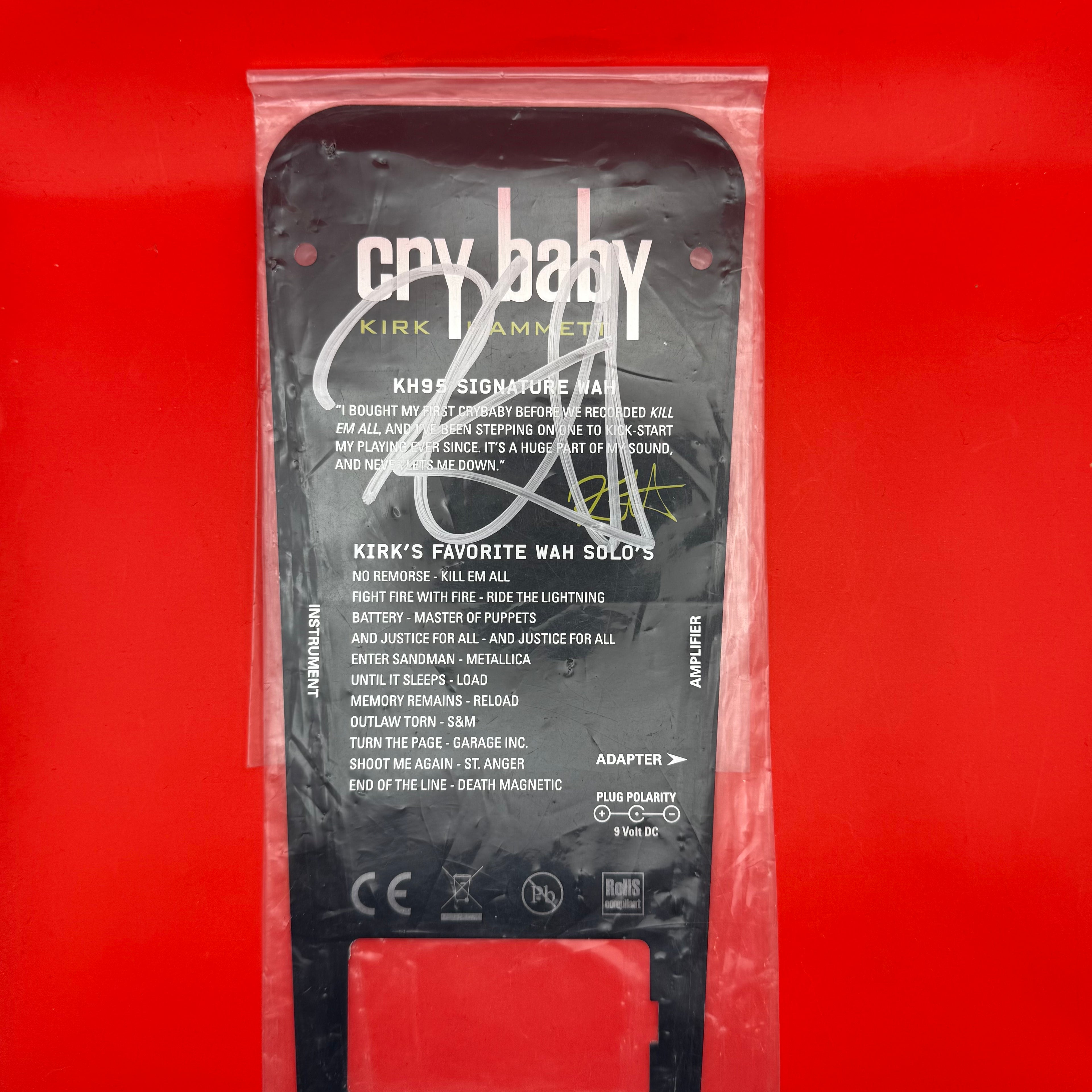 Kirk Hammett Crybaby Wah. Signed