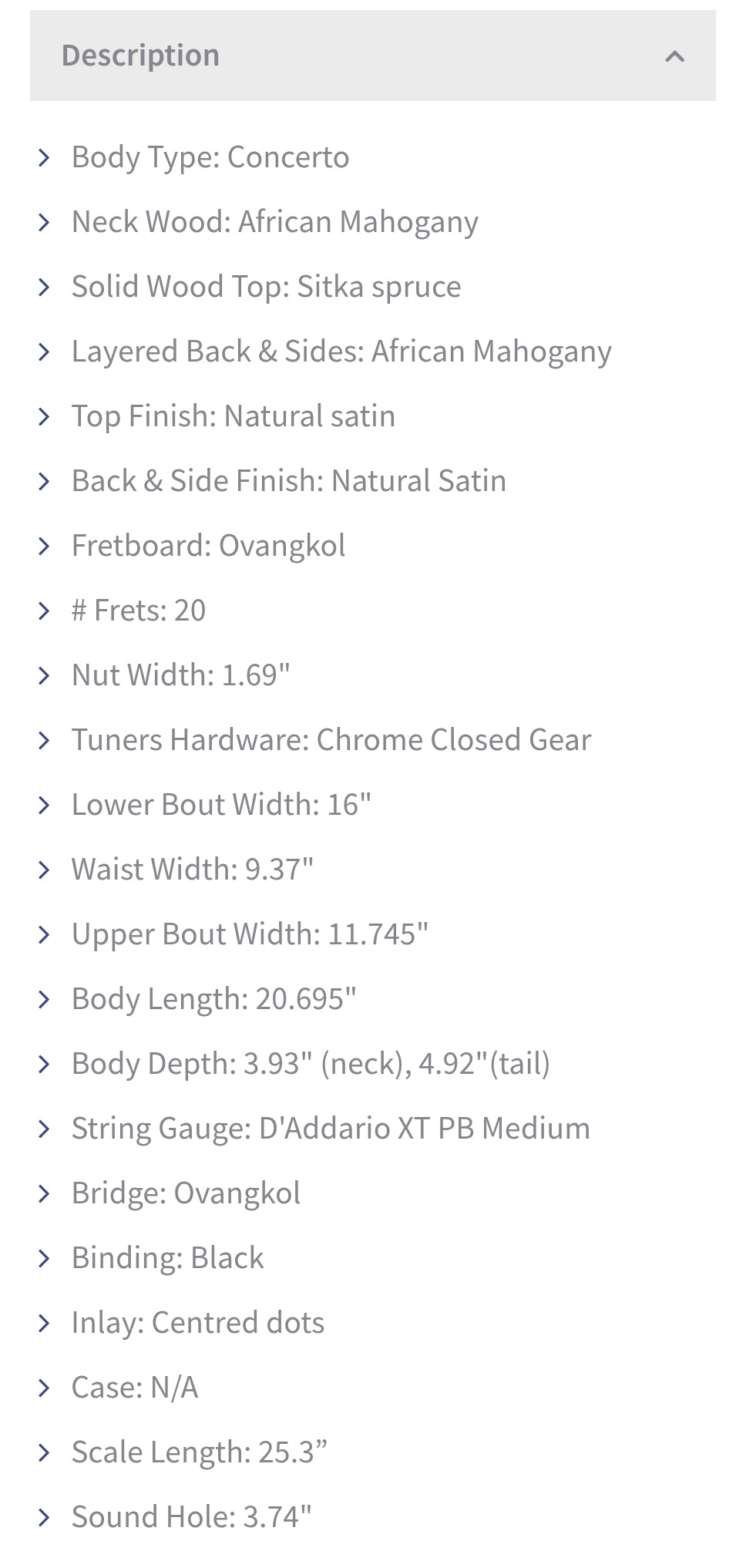 Breedlove Discovery S Concerto SIT/MAH