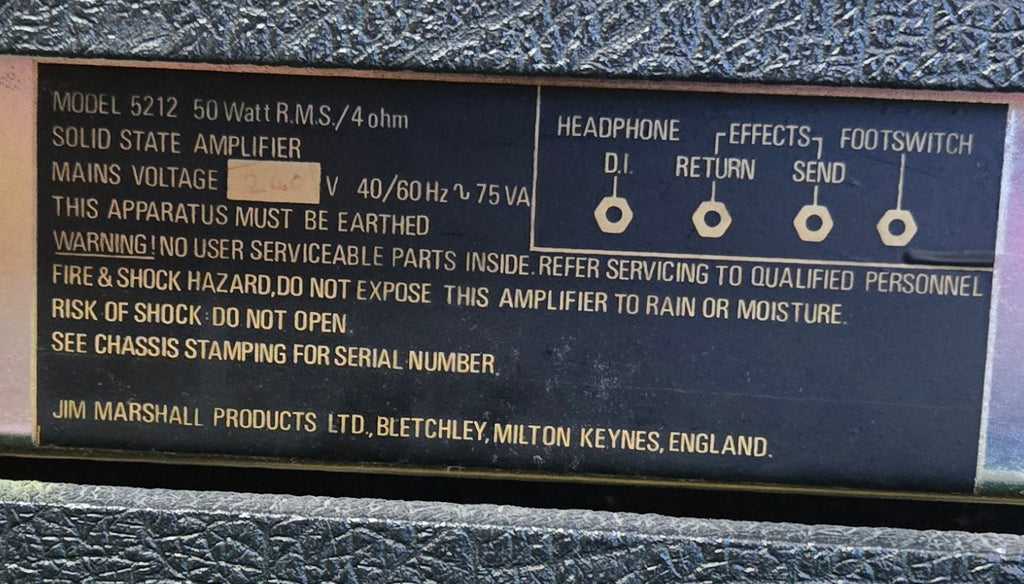 Pre loved Marshall 5212 50w Split Channel Reverb