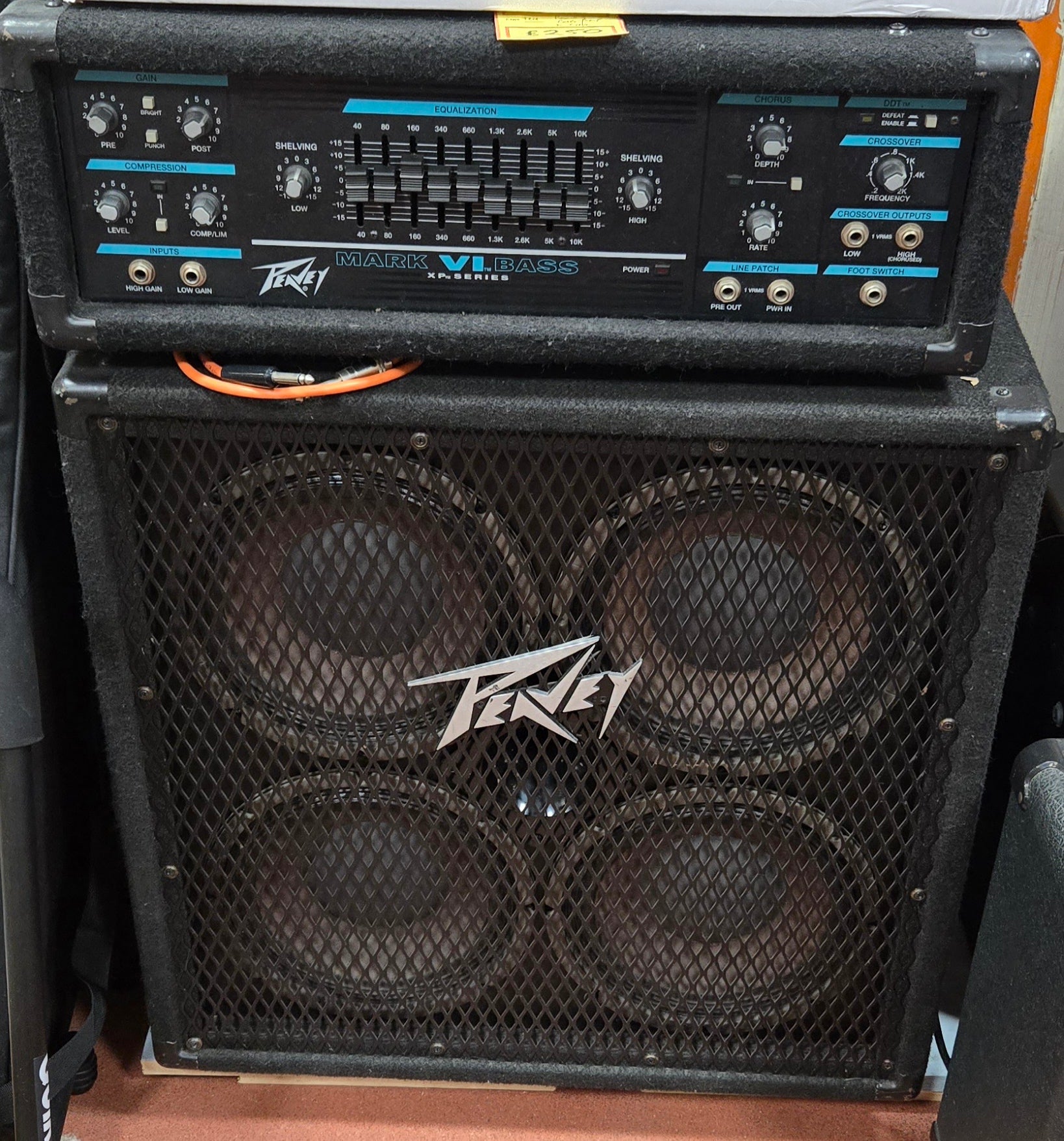 Pre loved Peavey XP Mark 6 Bass Amp head and 4x10 cab